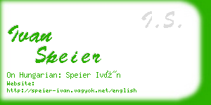 ivan speier business card